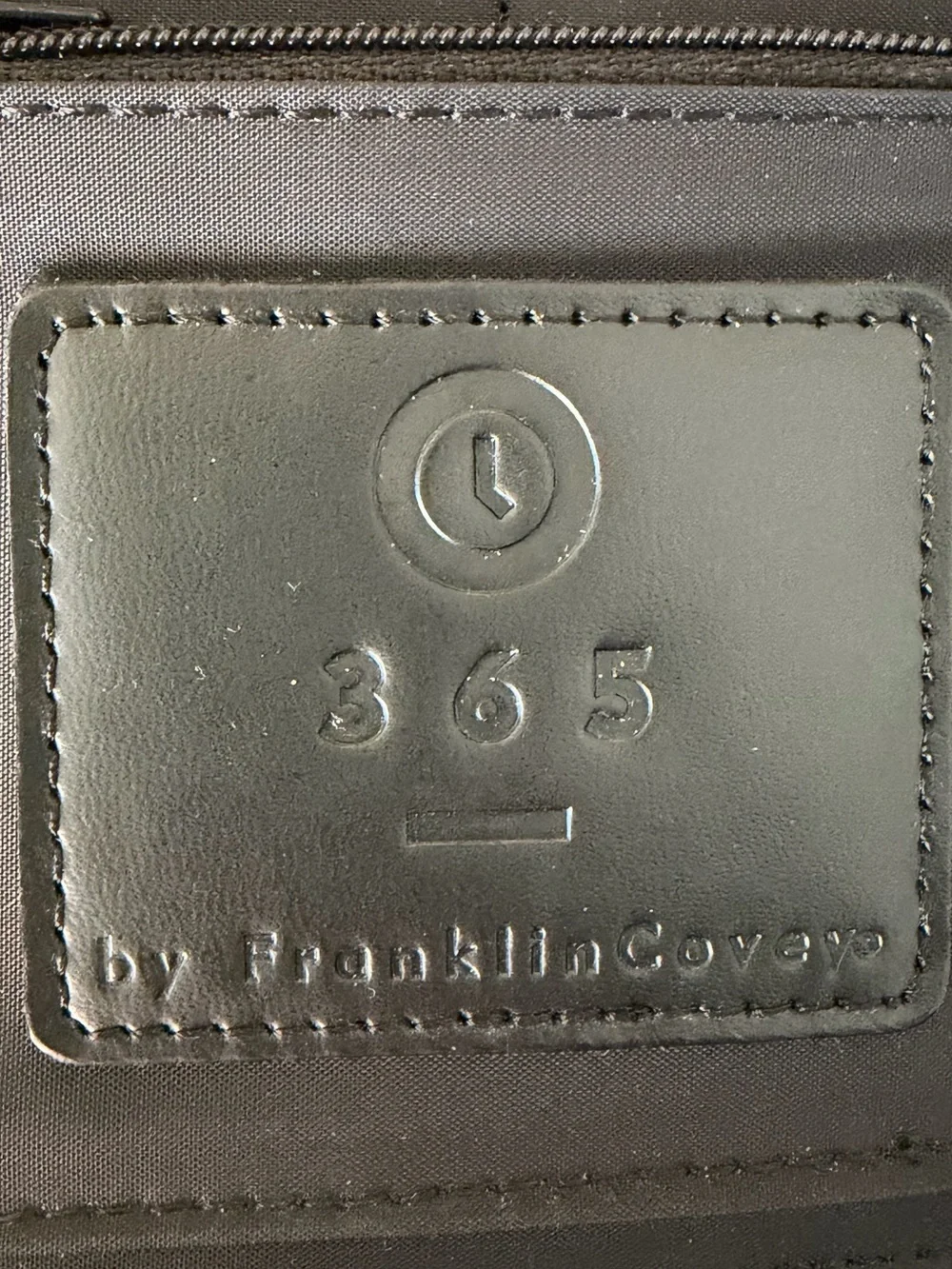 VTG Franklin Covey Black Leather Zippered 365 7 Ring Planner Amazing Condition